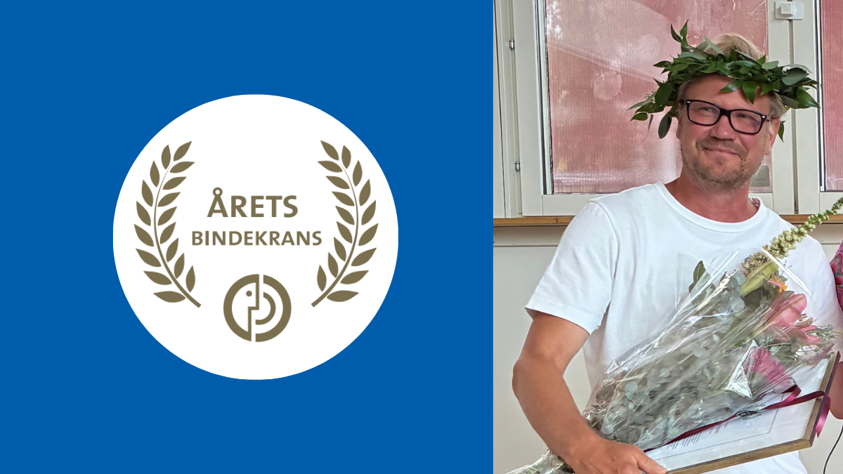 Mattias Petersson från Kunskapsskolans resursskola tilldelas Årets Bindekrans 2026