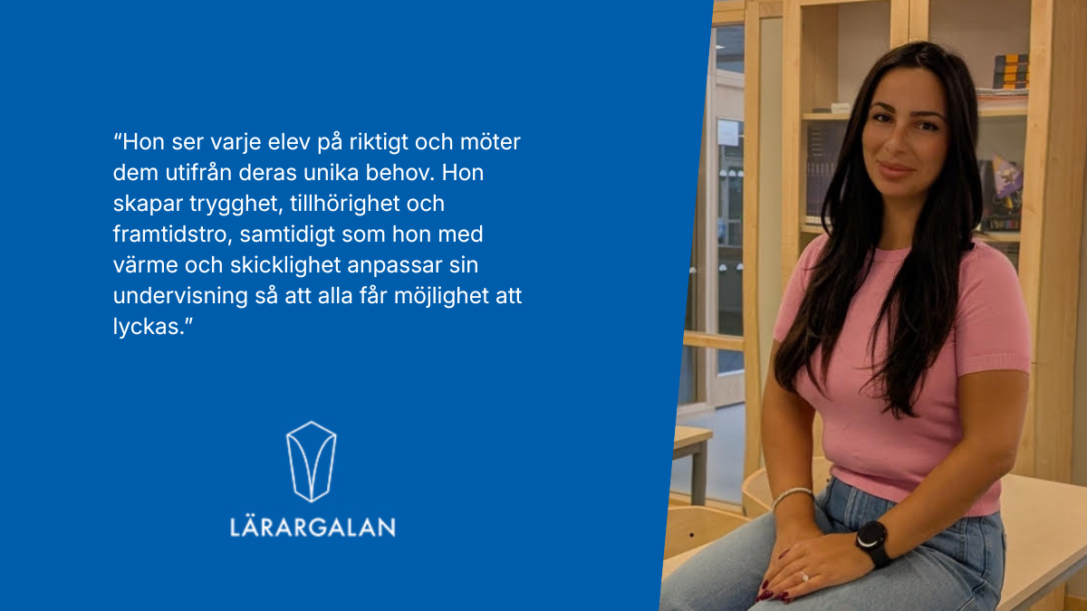 Iasmin Mousa, årets lärare i Motala 2026