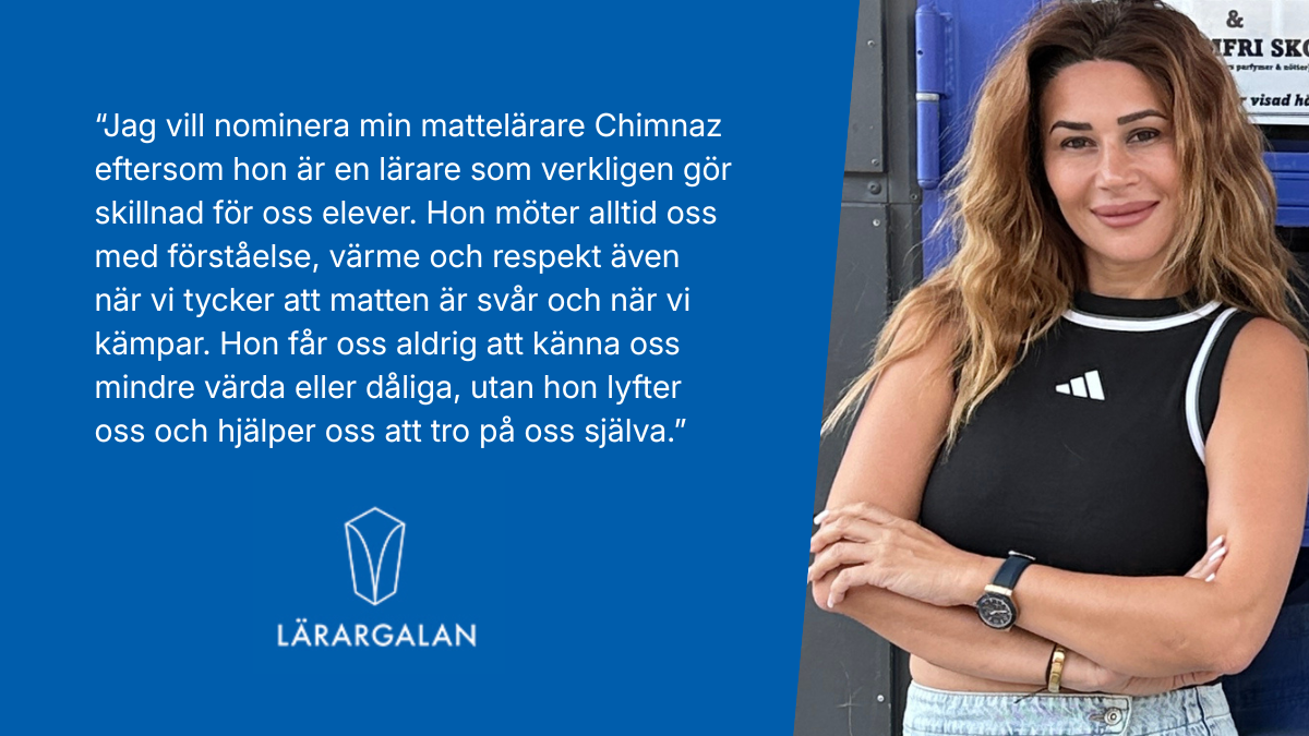 Cimnaz Ismayilova, årets lärare i Nyköping 2026